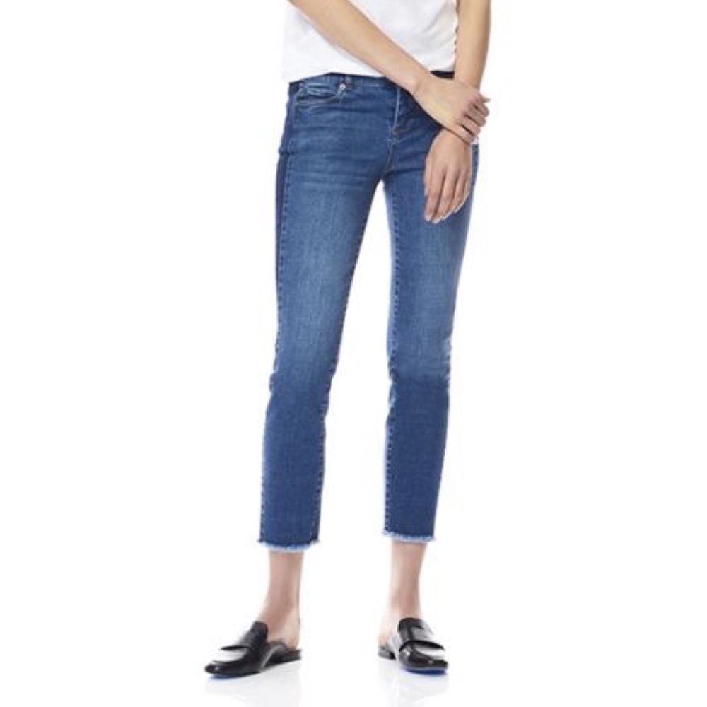Ecru Cropped Kinney Skinny Jeans 0495